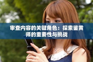 审查内容的关键角色：探索鉴黄师的重要性与挑战