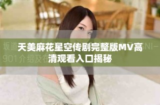 天美麻花星空传剧完整版MV高清观看入口揭秘