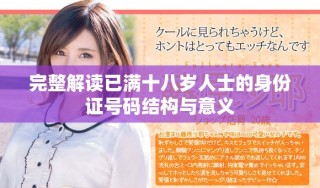 完整解读已满十八岁人士的身份证号码结构与意义