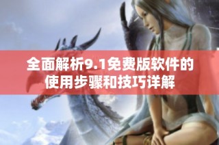 全面解析9.1免费版软件的使用步骤和技巧详解