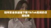 如何安全快速地下载TikTok视频的详细指南