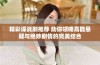 精彩谍战剧推荐 助你领略高能悬疑与绝妙剧情的完美结合
