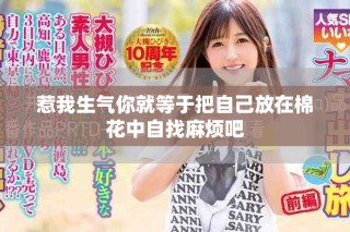惹我生气你就等于把自己放在棉花中自找麻烦吧