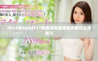 2023年my63777免费域名查询全攻略与实用技巧