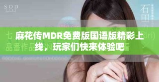 麻花传MDR免费版国语版精彩上线，玩家们快来体验吧