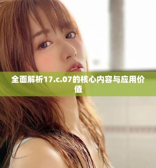 全面解析17.c.07的核心内容与应用价值