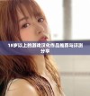18岁以上的游戏汉化作品推荐与评测分享