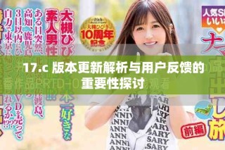 17.c 版本更新解析与用户反馈的重要性探讨