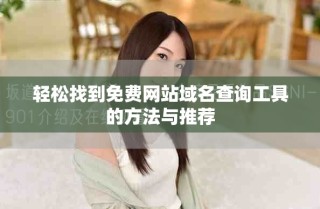 轻松找到免费网站域名查询工具的方法与推荐