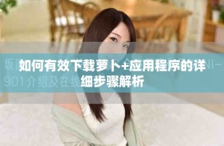 如何有效下载萝卜+应用程序的详细步骤解析