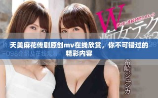 天美麻花传剧原创mv在线欣赏，你不可错过的精彩内容