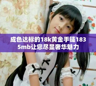 成色达标的18k黄金手链1835mb让您尽显奢华魅力