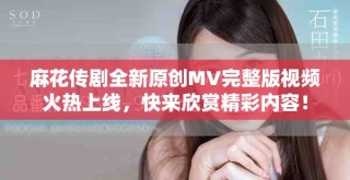 麻花传剧全新原创MV完整版视频火热上线，快来欣赏精彩内容！