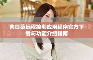 向日葵远程控制应用程序官方下载与功能介绍指南