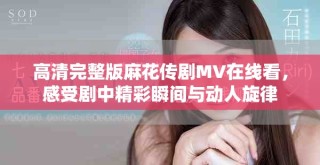 高清完整版麻花传剧MV在线看，感受剧中精彩瞬间与动人旋律