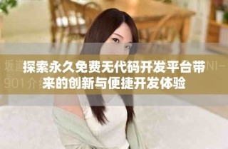 探索永久免费无代码开发平台带来的创新与便捷开发体验