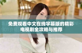 免费观看中文在线字幕版的精彩电视剧全攻略与推荐