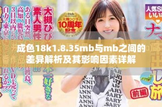 成色18k1.8.35mb与mb之间的差异解析及其影响因素详解