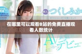 在哪里可以观看B站的免费直播观看人数统计