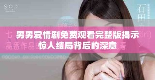 男男爱情剧免费观看完整版揭示惊人结局背后的深意