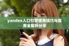 yandex入口引擎使用技巧与指南全解析分享
