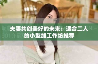 夫妻共创美好的未来：适合二人的小型加工作坊推荐