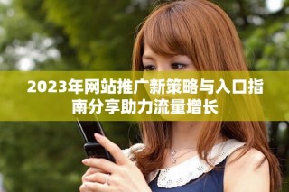 2023年网站推广新策略与入口指南分享助力流量增长