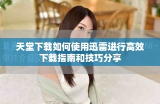 天堂下载如何使用迅雷进行高效下载指南和技巧分享