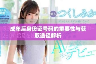 成年后身份证号码的重要性与获取途径解析