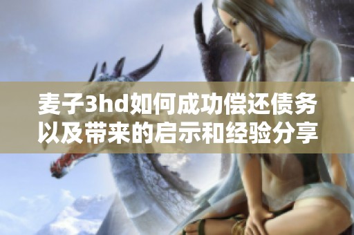 麦子3hd如何成功偿还债务以及带来的启示和经验分享