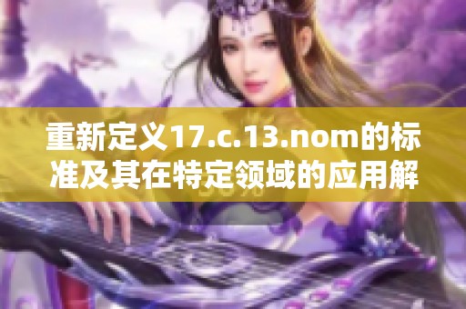 重新定义17.c.13.nom的标准及其在特定领域的应用解析