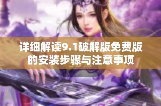 详细解读9.1破解版免费版的安装步骤与注意事项