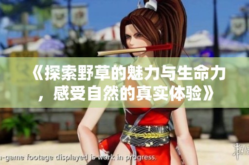 《探索野草的魅力与生命力，感受自然的真实体验》