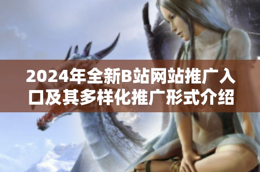 2024年全新B站网站推广入口及其多样化推广形式介绍
