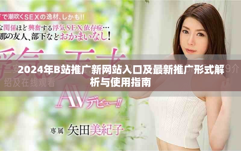 2024年B站推广新网站入口及最新推广形式解析与使用指南