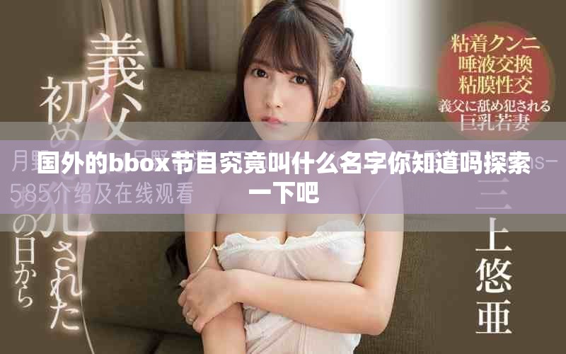国外的bbox节目究竟叫什么名字你知道吗探索一下吧