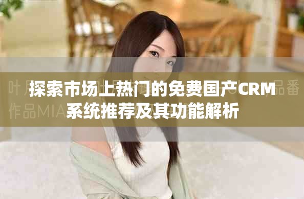 探索市场上热门的免费国产CRM系统推荐及其功能解析