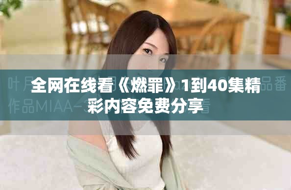 全网在线看《燃罪》1到40集精彩内容免费分享