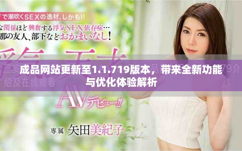 成品网站更新至1.1.719版本，带来全新功能与优化体验解析