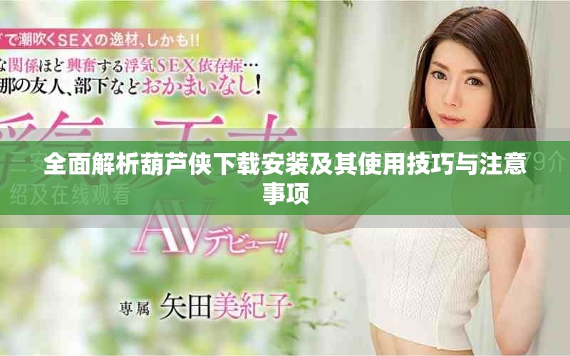 全面解析葫芦侠下载安装及其使用技巧与注意事项
