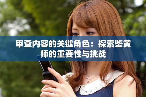 审查内容的关键角色：探索鉴黄师的重要性与挑战