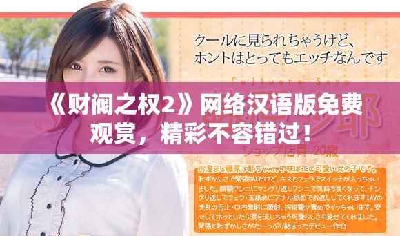《财阀之权2》网络汉语版免费观赏，精彩不容错过！
